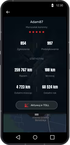 Zdjęcie przedstawiające telefon, z uruchomioną aplikacją do obsługi urzadzenia YANBOX XS
